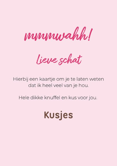 Grappige hondenkaart dikke pakkerd op je wang 3