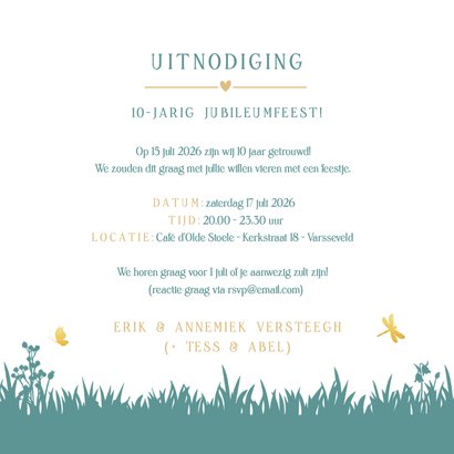 Grappige jubileum uitnodiging papa en mama 10 jaar getrouwd 3