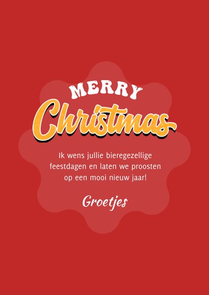 Grappige kerstkaart bier kerstman kerstliedje sneeuw 3