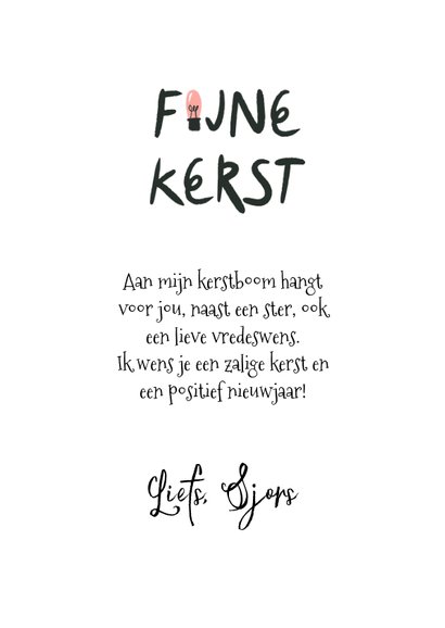 Grappige kerstkaart giraf met kerstboom van lampjes 3