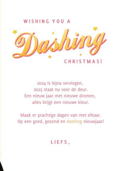 Grappige kerstkaart met hond in smoking - Dashing christmas! 3