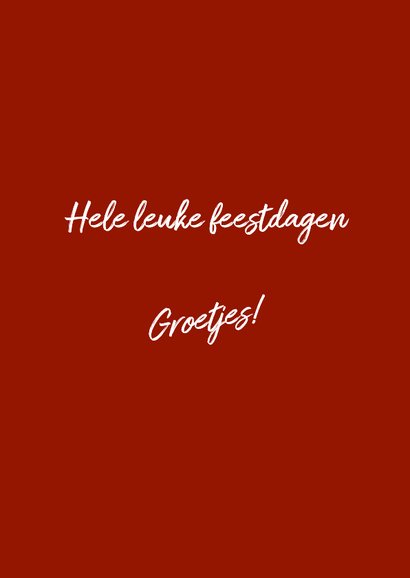 Grappige kerstkaart met kerstmuts en rendier 3