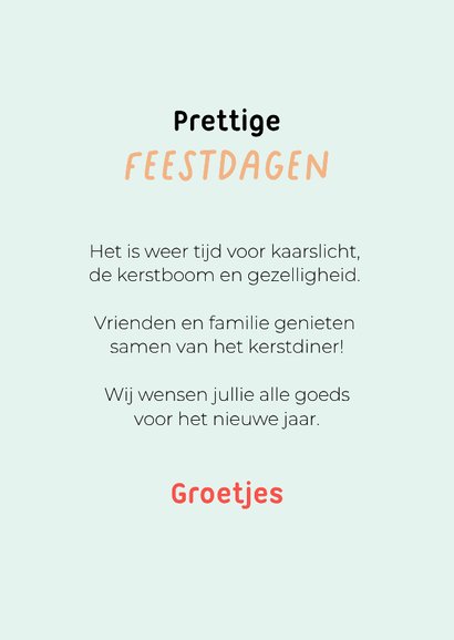 Grappige kerstkaart van hondjes met warme kerstkleding 3