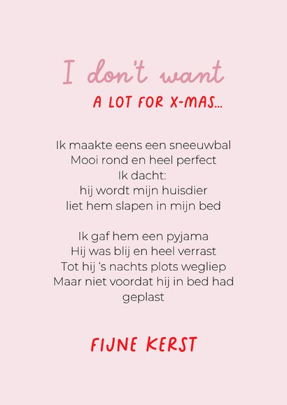 Grappige kerstkaart van vrolijk springende hond 3