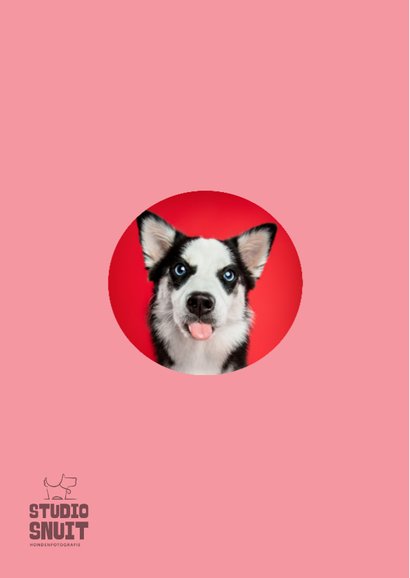 Grappige liefdeskaart hond met uitgestoken tongetje.  2