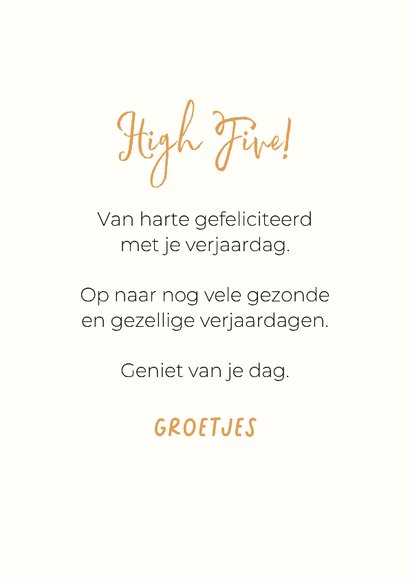 Grappige, lieve felicitatiekaart kaart van hond met high 5 3