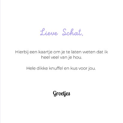 Grappige lieve hondenkaart van twee kussende hondjes 3