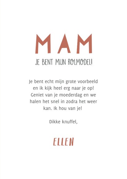Grappige moederdag kaart wc rol 'Mam je bent mijn rolmodel' 3