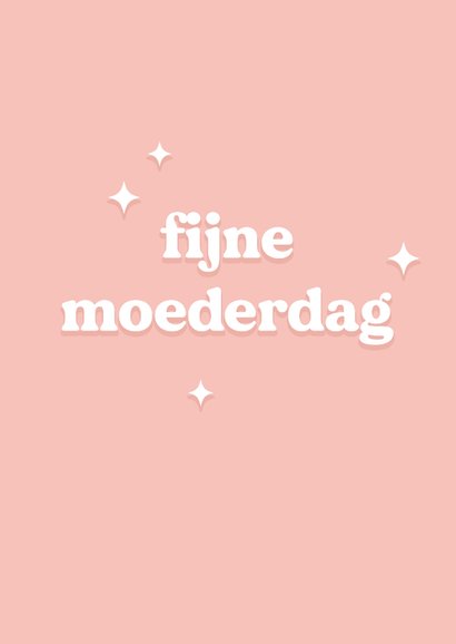 Grappige moederdagkaart in roze typografisch 2