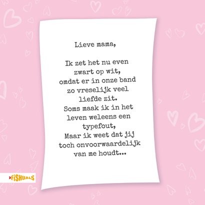 Grappige moederdagkaart met typemachine 2