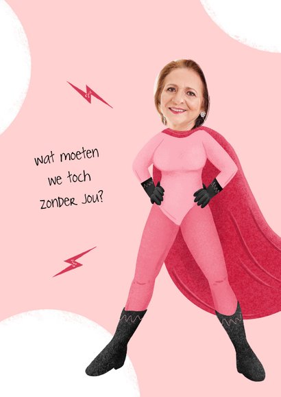 Grappige moederdagkaart superheld hero foto mama 2