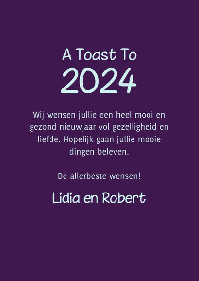 Grappige nieuwjaarskaart broodrooster toast vuurwerk paars 3