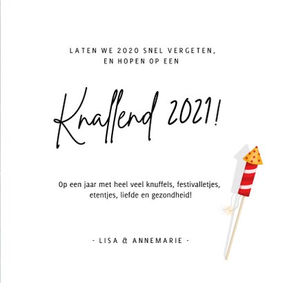 Grappige nieuwjaarskaart Corona - Adieu 2020 met vuurpijl 3