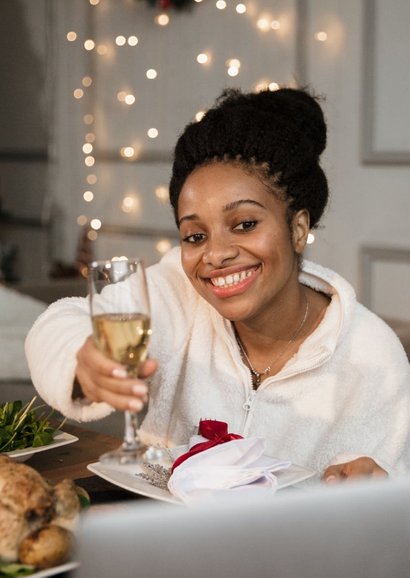 Grappige online kerstborrel uitnodiging - wereld op z'n kop 2