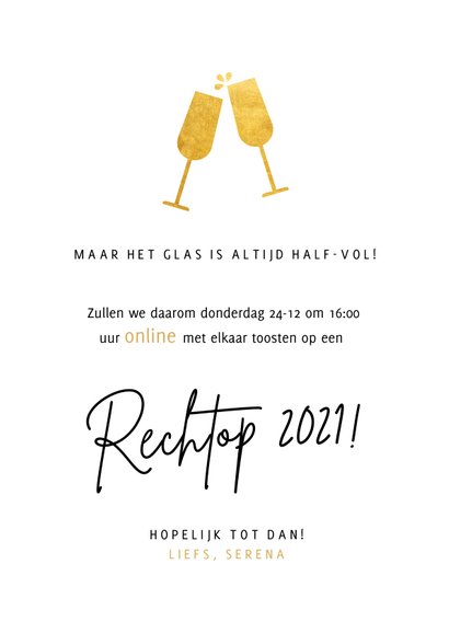 Grappige online kerstborrel uitnodiging - wereld op z'n kop 3