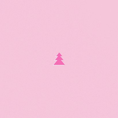 Grappige roze kerstkaart 'fijne brakke kerst meid' Achterkant