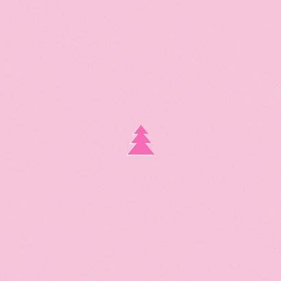 Grappige roze kerstkaart 'fijne brakke kerst meid' Achterkant