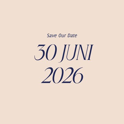 Grappige save the date kaart liefde en taart 2