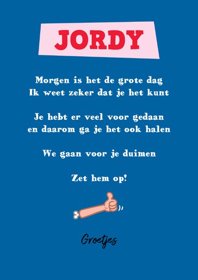 Grappige succes wenskaart haai met arm in zijn bek! 3