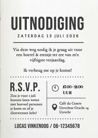 Grappige tijdschrift magazine uitnodiging met eigen foto 3