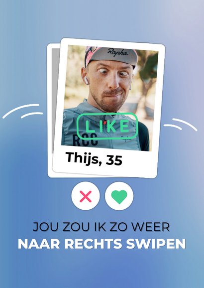 Grappige tinder valentijnskaart met foto en naam voor man 2