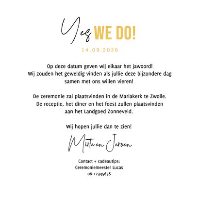 Grappige trouwkaart cartoon humor uitnodiging bruiloft 3