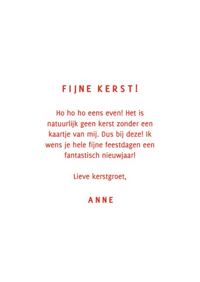 Grappige typografische kerstkaart ho ho ho eens even 3