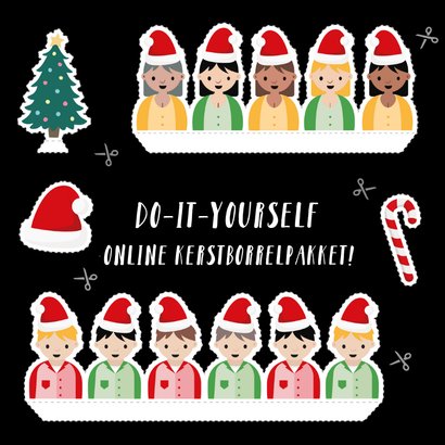Grappige uitnodiging online kerstborrel do-it-yourself 2