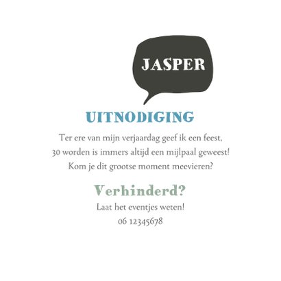 Grappige uitnodiging Vespa Ape met bord 3