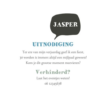 Grappige uitnodiging Vespa Ape met bord 3