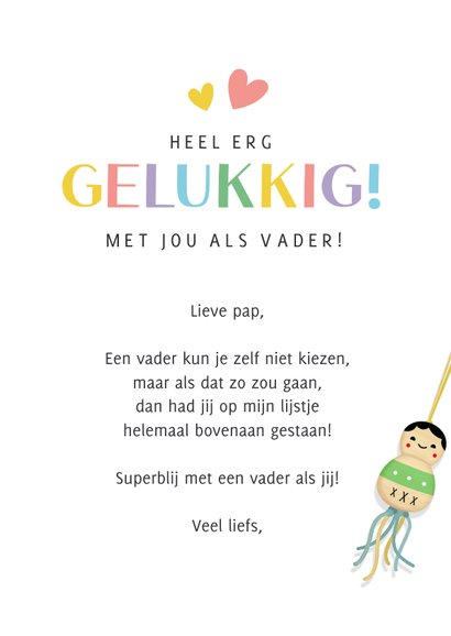  Grappige vaderdagkaart gelukspoppetjes geluk met jou! 3