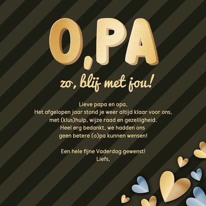 Grappige vaderdagkaart met hartjes voor een vader & opa 3