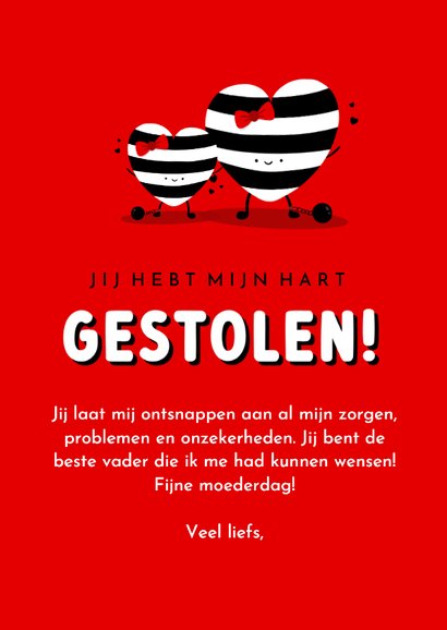 Grappige vaderdagkaart met humor - mijn hartendief 3