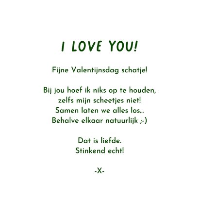 Grappige valentijnskaart fart scheetje hart i love you 3