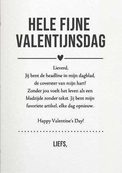 Grappige valentijnskaart in tijdschrift stijl met foto 3