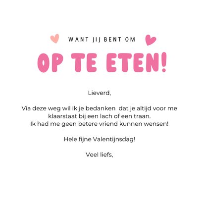 Grappige valentijnskaart - met jou wil ik een bitterbal eten 3