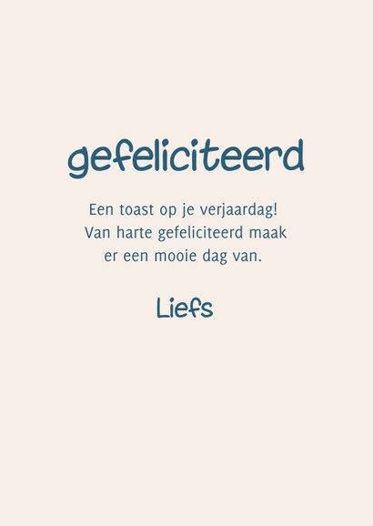 Grappige verjaardagskaart een toast op je verjaardag 3