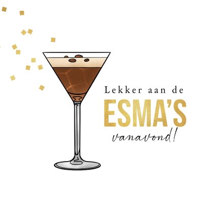 Grappige verjaardagskaart esma cocktail hip jongeren PVL 2