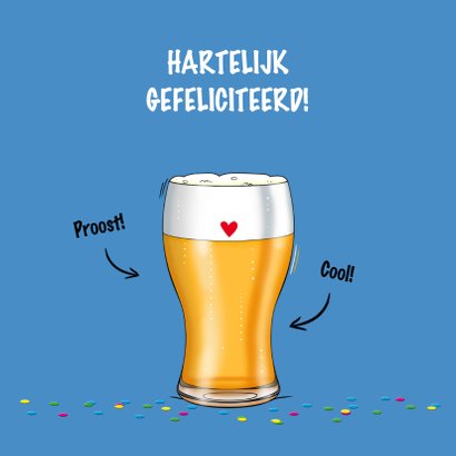 Grappige verjaardagskaart felicitatie olifant met tapbier 3