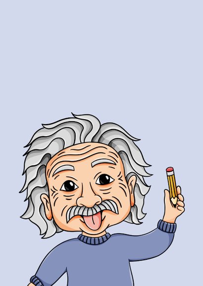 Grappige verjaardagskaart geniale verjaardag Einstein 2