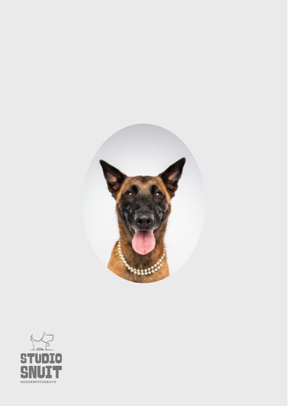 Grappige verjaardagskaart herdershond met parelketting 2