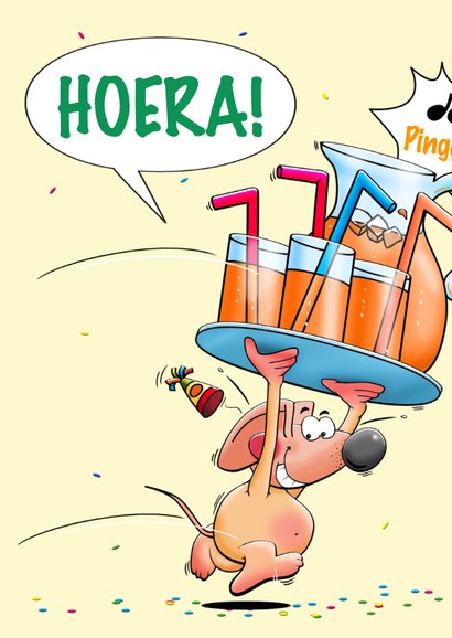 Grappige verjaardagskaart Hieper de piep muis 2