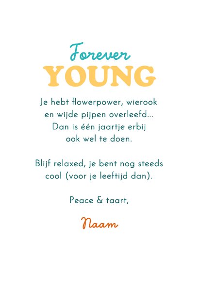 Grappige verjaardagskaart hippie birthday oude man bier 3