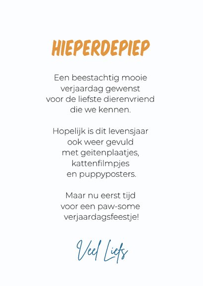 Grappige verjaardagskaart hond met lolly en feest kraag 3