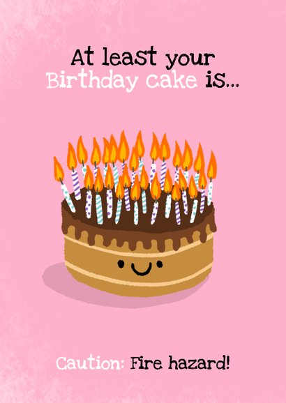 Grappige verjaardagskaart met brandend kaarsje! 2