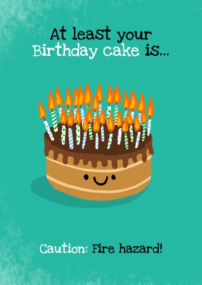 Grappige verjaardagskaart met brandende kaars! 2