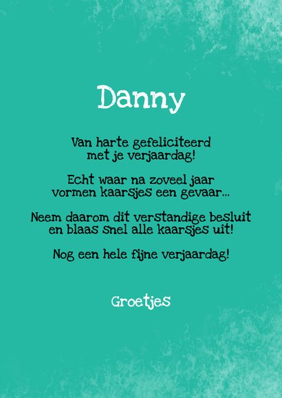 Grappige verjaardagskaart met brandende kaars! 3