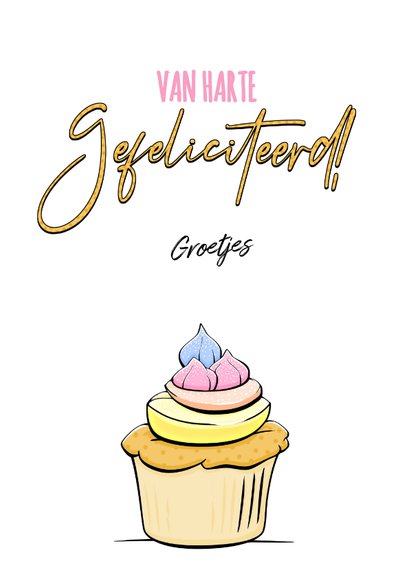 Grappige verjaardagskaart met cake voor de jarige vrouw 3