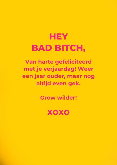 Grappige verjaardagskaart met hippe oma grow wilder 3