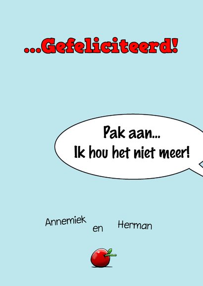 Grappige verjaardagskaart met muisje en grote taart 2